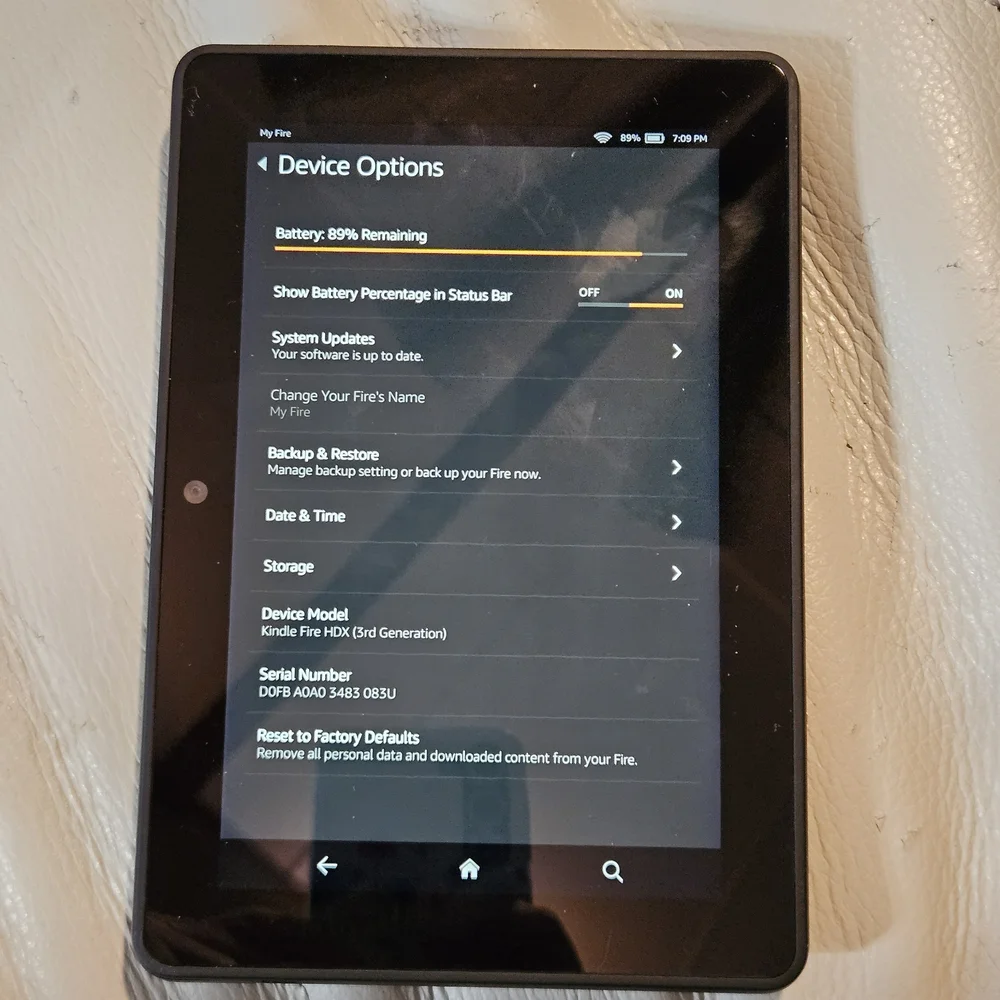 Amazon Kindle Fire HDX 3rd Gen - Model - C9R6QM - 7in -